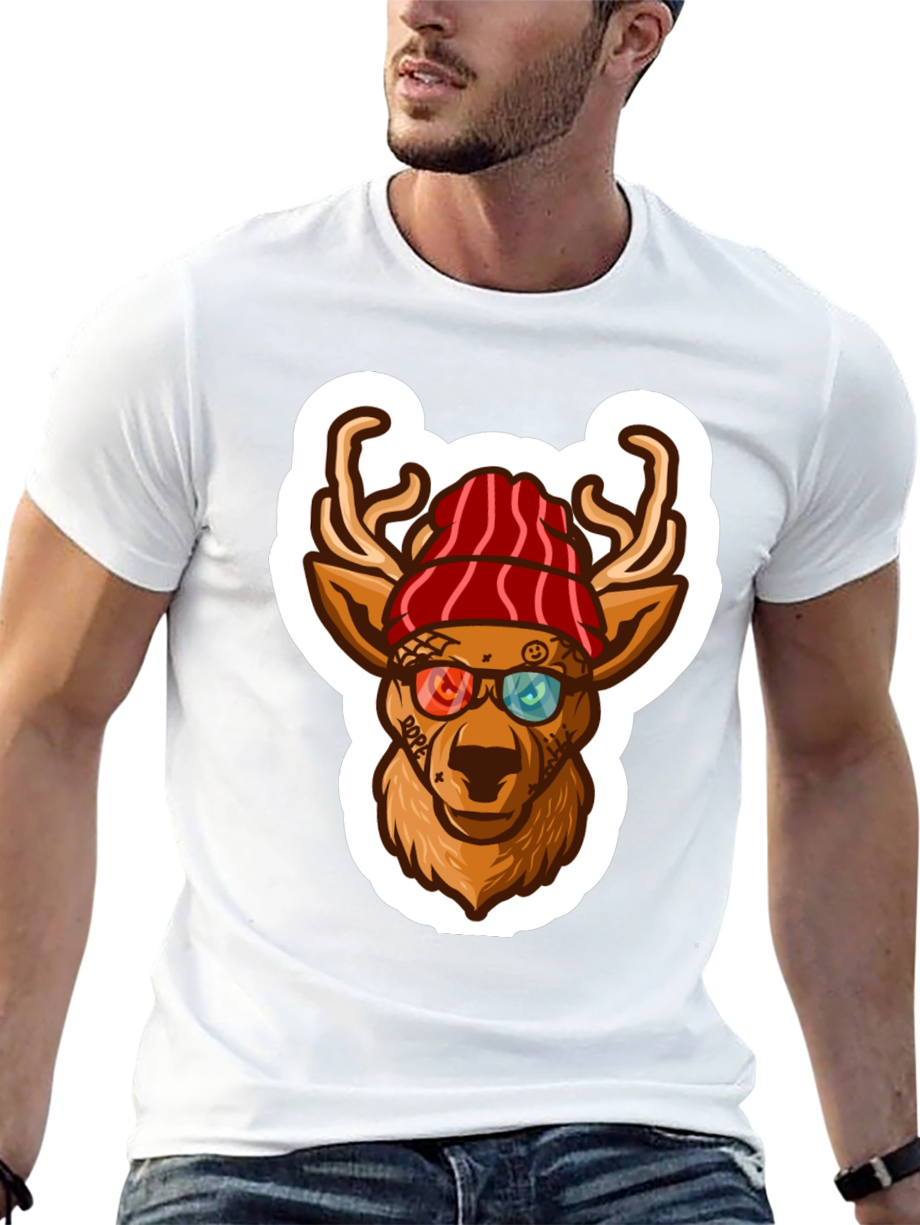 Cool Deer Graphic Tee - Urban Style