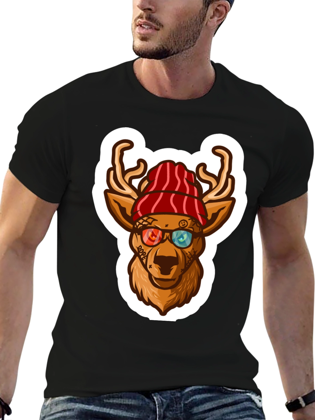 Cool Deer Graphic Tee - Urban Style