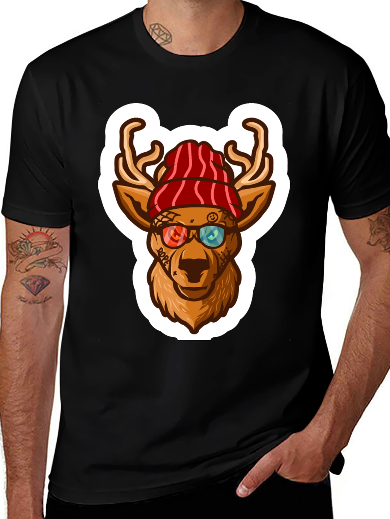 Cool Deer Graphic Tee - Urban Style