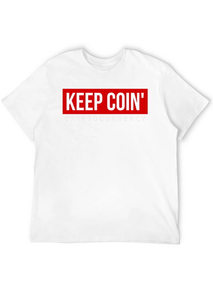 Keep Coin Cryptocurrency Black Graphic T-Shirt