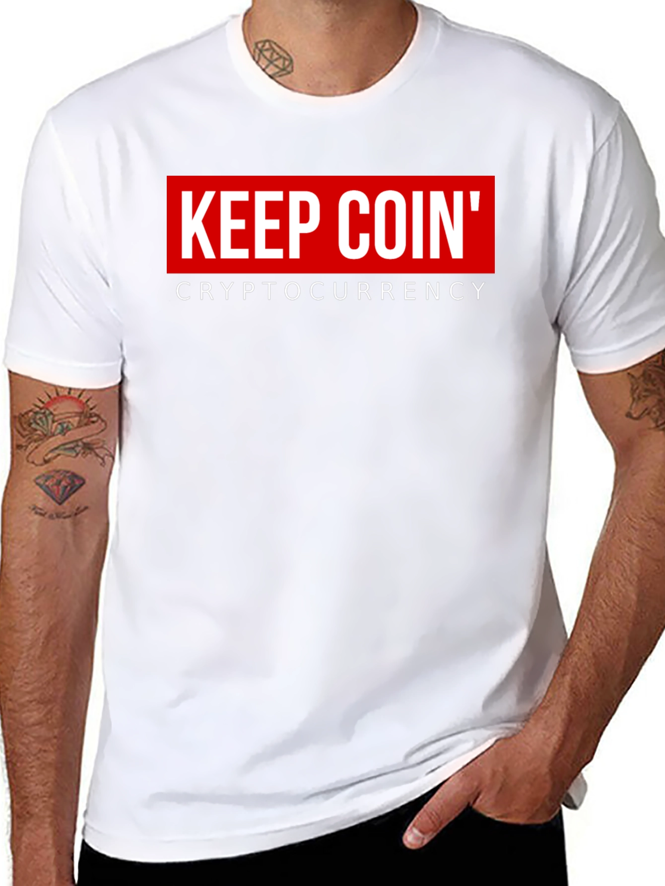 Keep Coin Cryptocurrency Black Graphic T-Shirt
