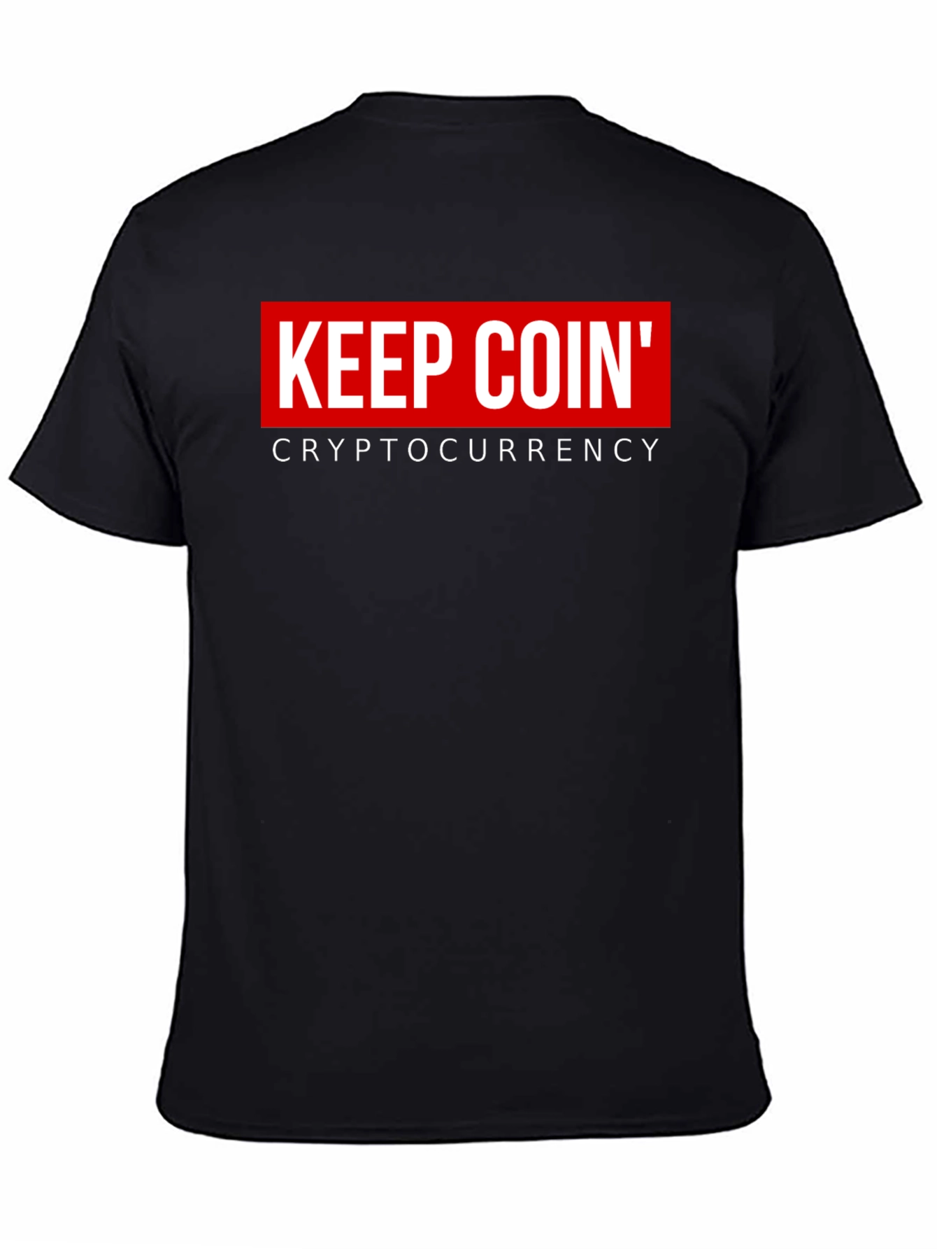 Keep Coin Cryptocurrency Black Graphic T-Shirt