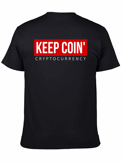 Keep Coin Cryptocurrency Black Graphic T-Shirt