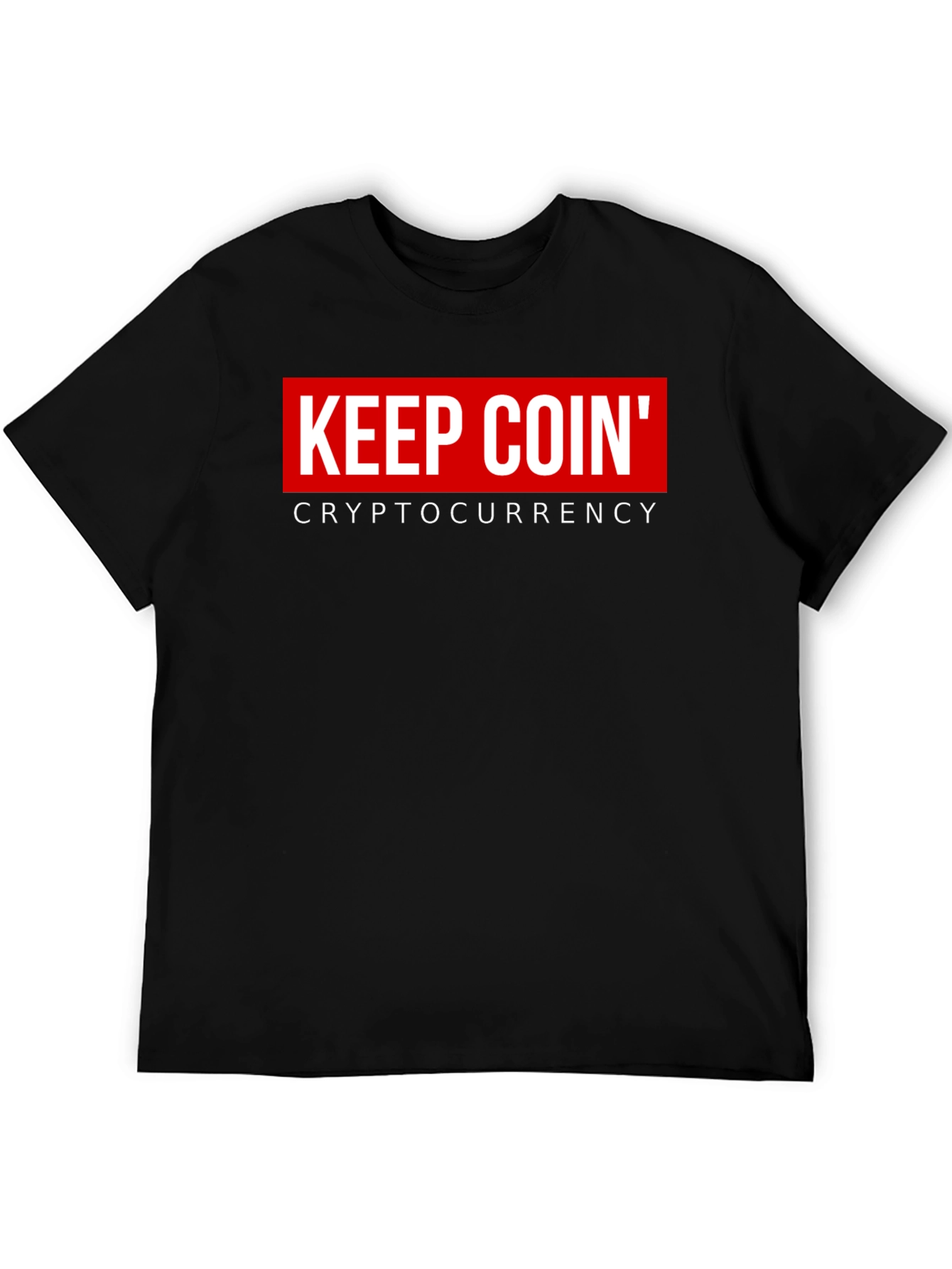 Keep Coin Cryptocurrency Black Graphic T-Shirt