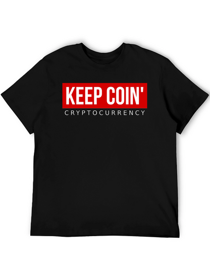 Keep Coin Cryptocurrency Black Graphic T-Shirt