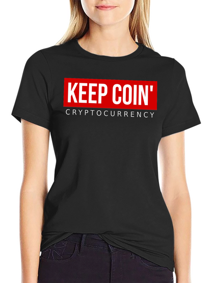 Keep Coin Cryptocurrency Black Graphic T-Shirt