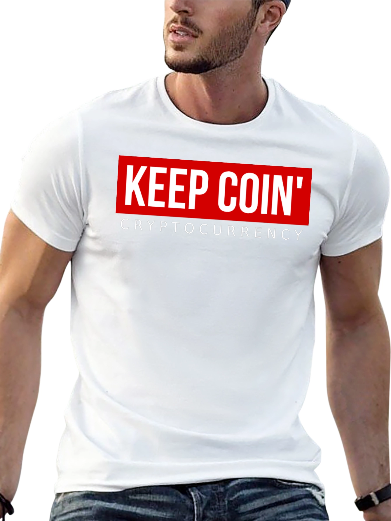 Keep Coin Cryptocurrency Black Graphic T-Shirt