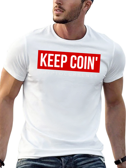 Keep Coin Cryptocurrency Black Graphic T-Shirt