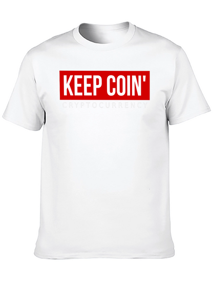 Keep Coin Cryptocurrency Black Graphic T-Shirt