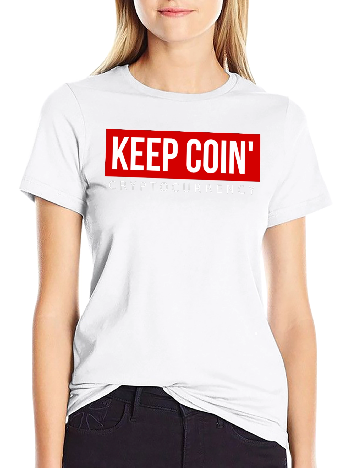 Keep Coin Cryptocurrency Black Graphic T-Shirt