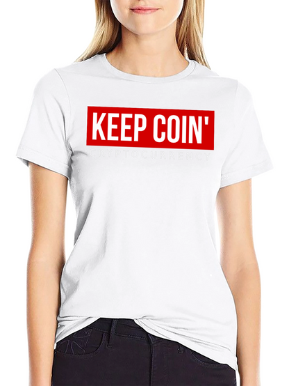 Keep Coin Cryptocurrency Black Graphic T-Shirt
