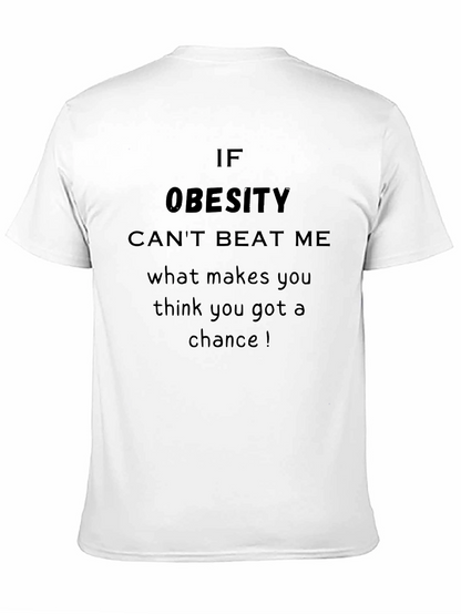 Obesity Cant Beat Me Graphic Tee