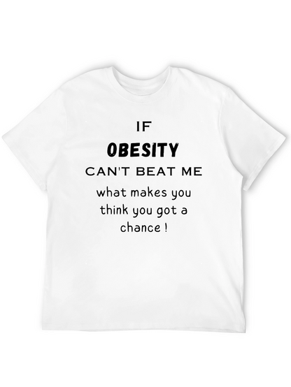 Obesity Cant Beat Me Graphic Tee