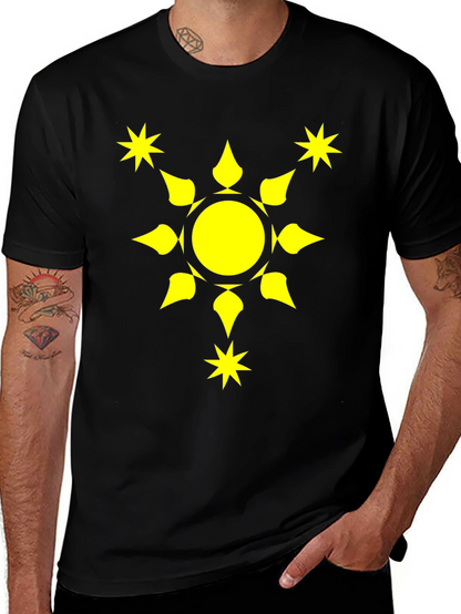 Sunburst Graphic Tee - Black Cotton Comfort Fit