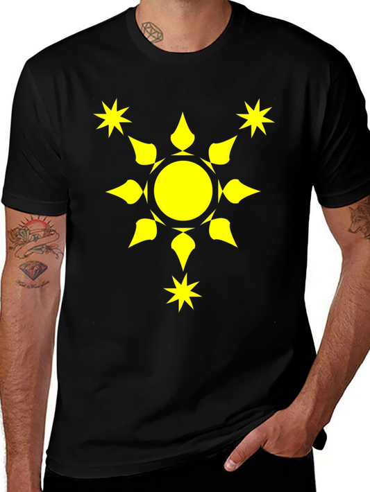 Sunburst Graphic Tee - Black Cotton Comfort Fit
