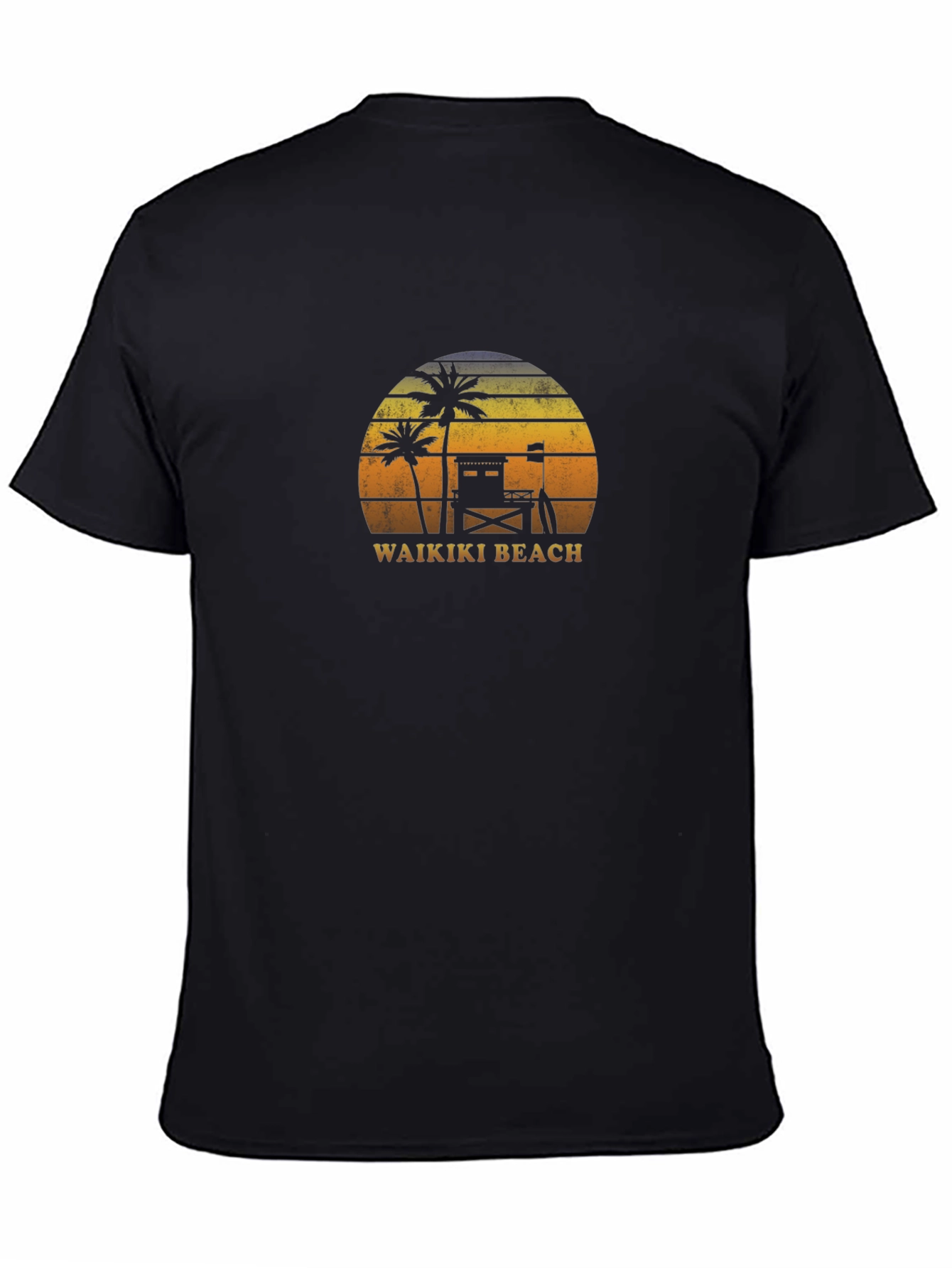 Waikiki Beach Sunset Graphic T-Shirt