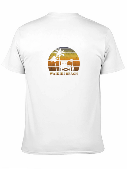 Waikiki Beach Sunset Graphic T-Shirt