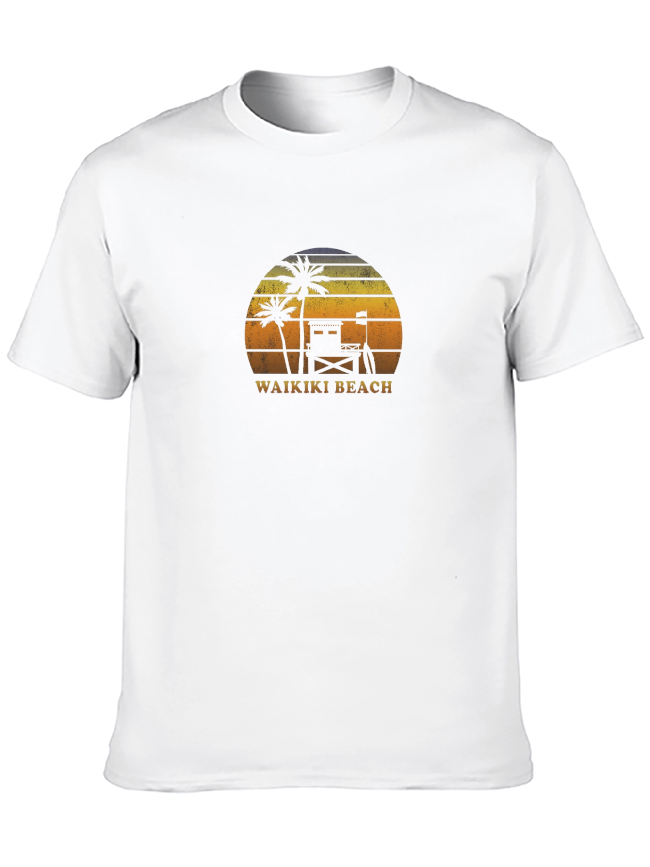 Waikiki Beach Sunset Graphic T-Shirt