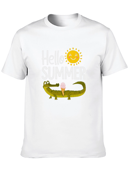 Hello Summer Crocodile Graphic Tee