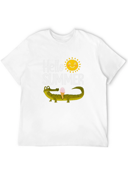 Hello Summer Crocodile Graphic Tee
