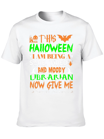 Halloween Librarian T-Shirt - Sore Tired & Moody!