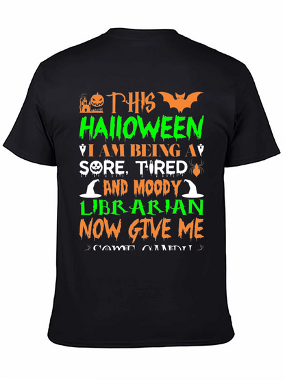 Halloween Librarian T-Shirt - Sore Tired & Moody!