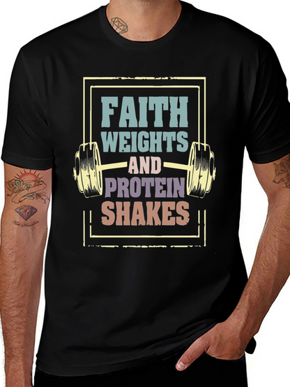 Faith Weights Protein Shakes Graphic Tee