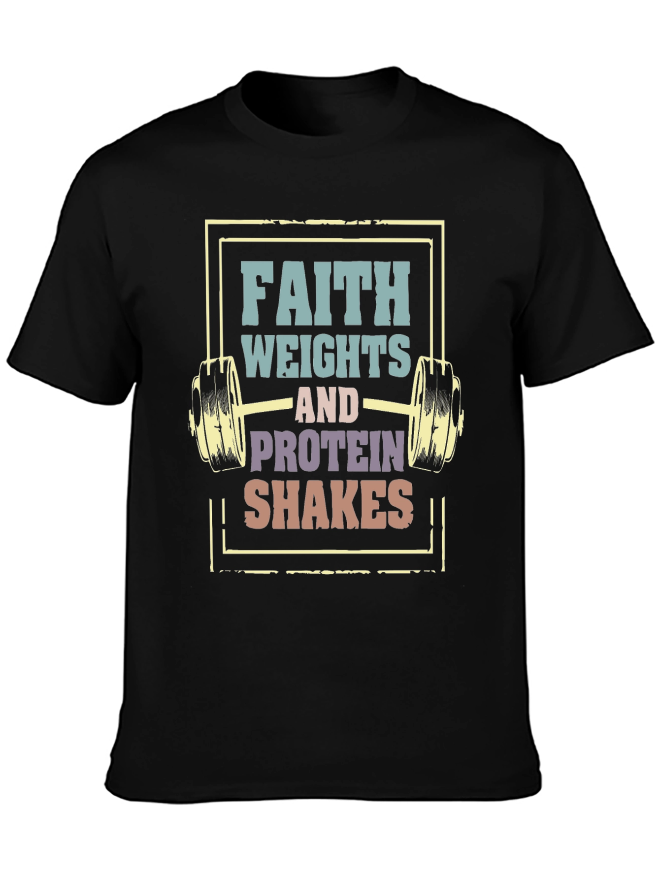 Faith Weights Protein Shakes Graphic Tee
