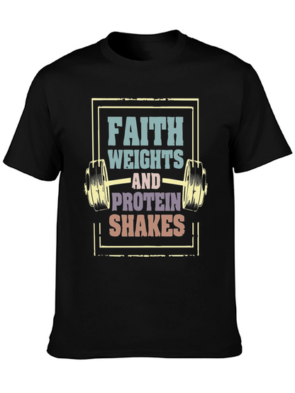 Faith Weights Protein Shakes Graphic Tee