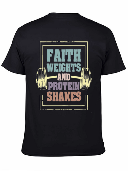 Faith Weights Protein Shakes Graphic Tee