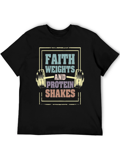 Faith Weights Protein Shakes Graphic Tee
