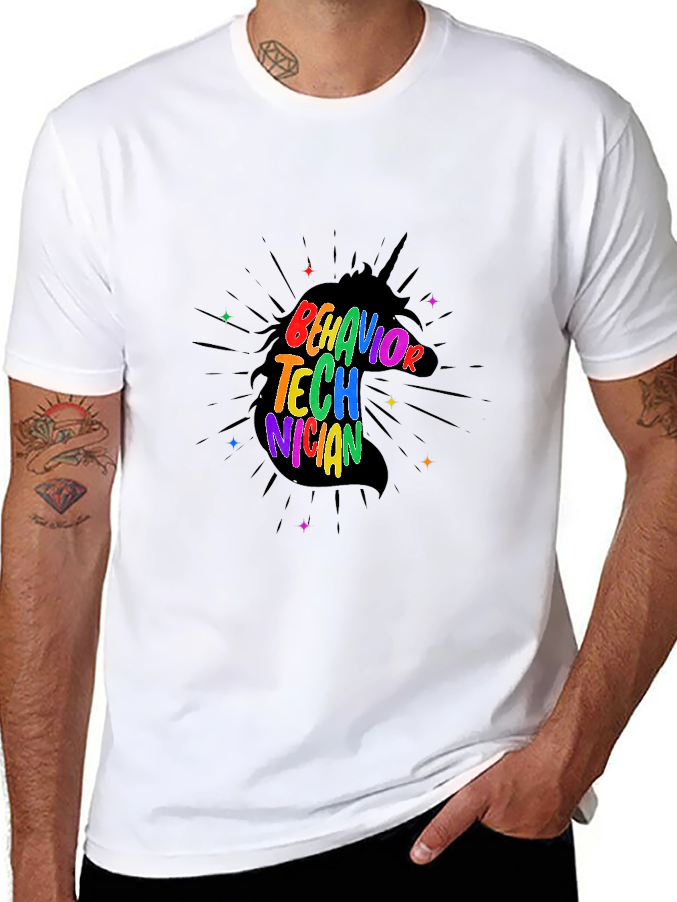 Behavior Technician Rainbow Unicorn T-Shirt