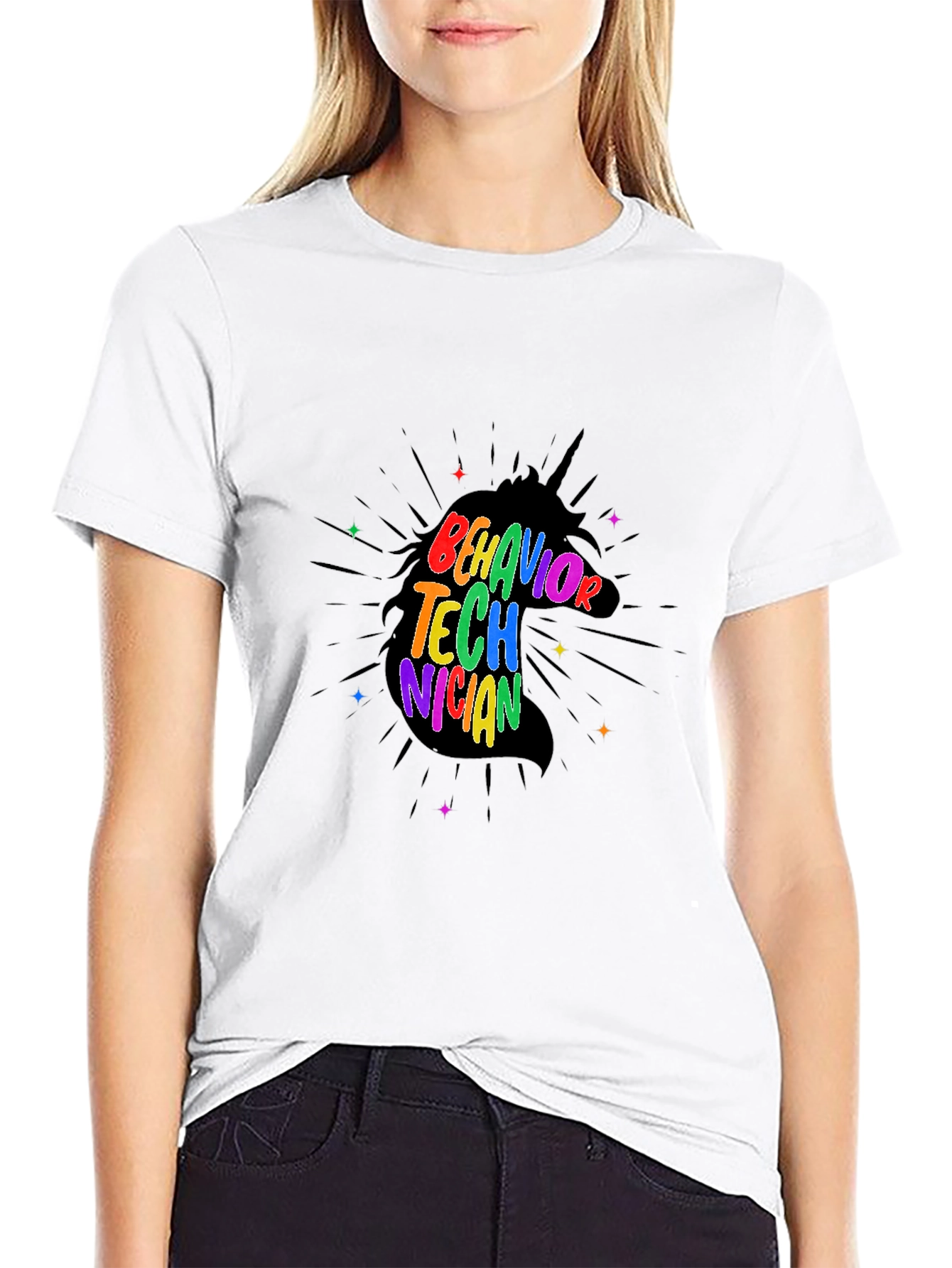 Behavior Technician Rainbow Unicorn T-Shirt