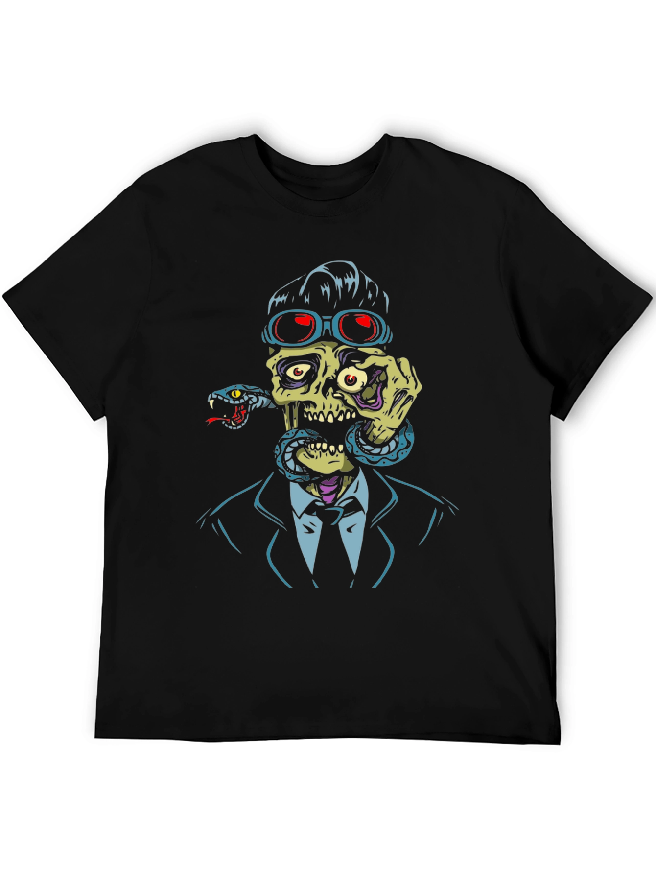 Skull & Snake Graphic T-Shirt