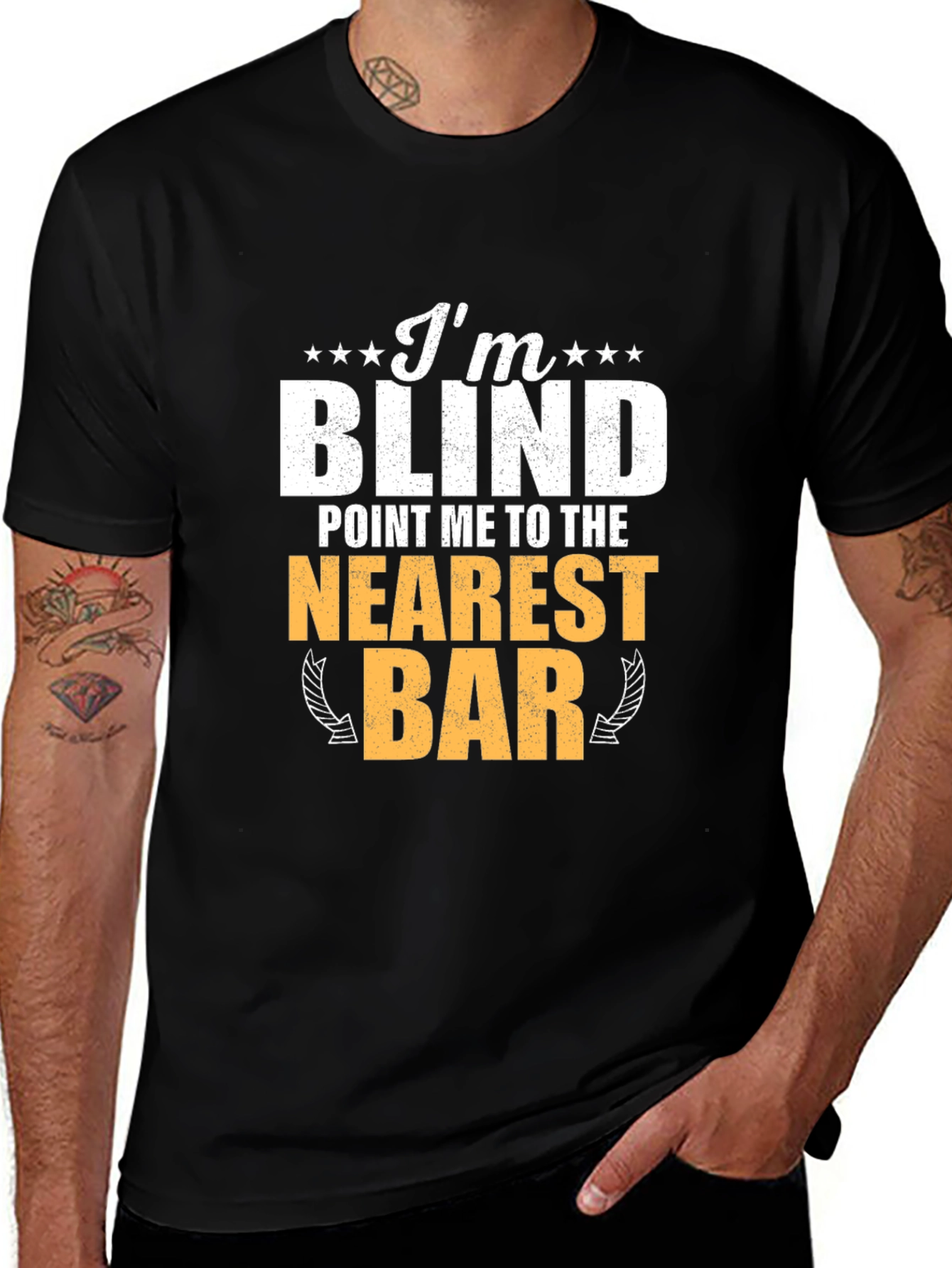 Im Blind T-Shirt Funny Bar Drinking Tee