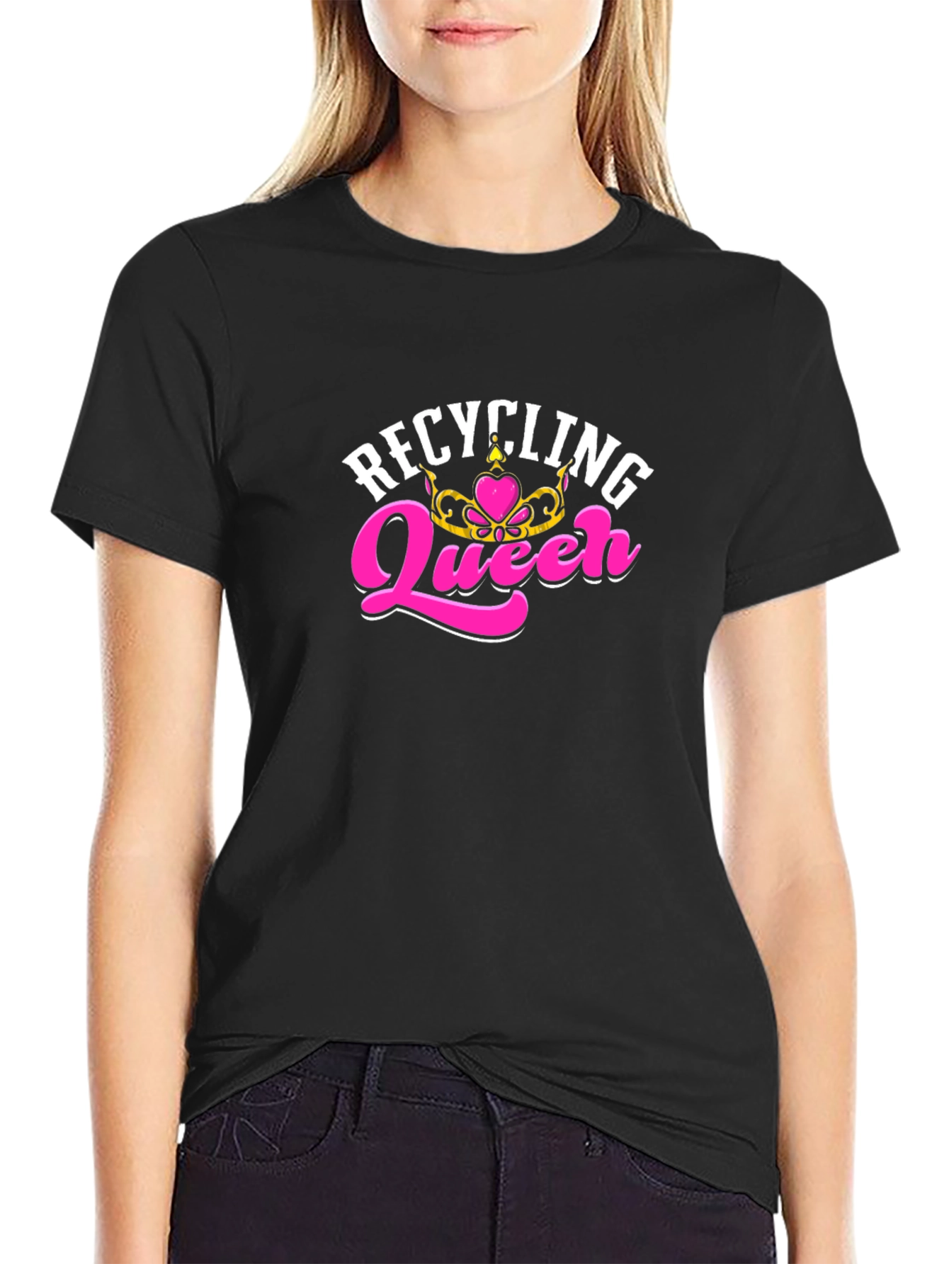 Recycling Queen T-Shirt - Black Tee