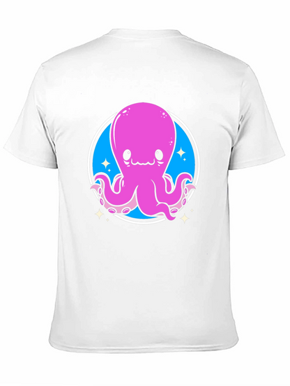 Cute Octopus Graphic Tee - Black Unisex T-Shirt