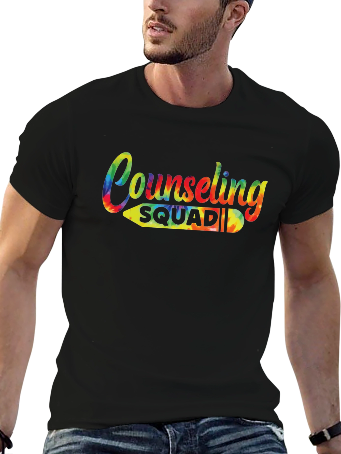 Counseling Squad Tie-Dye Graphic T-Shirt