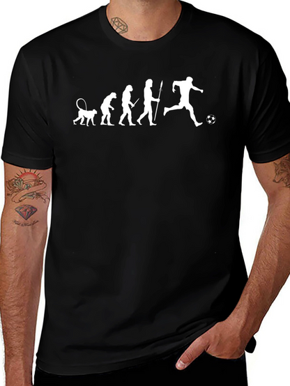 Evolution of Soccer Mens Black T-Shirt