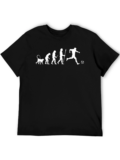 Evolution of Soccer Mens Black T-Shirt