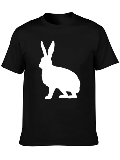 Rabbit Graphic Print Crew Neck T-Shirt