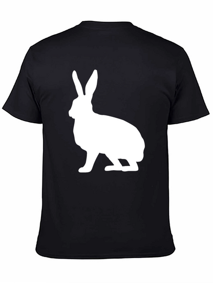 Rabbit Graphic Print Crew Neck T-Shirt
