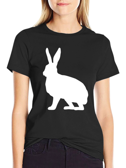 Rabbit Graphic Print Crew Neck T-Shirt