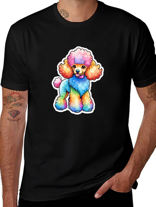 Rainbow Poodle Graphic Tee