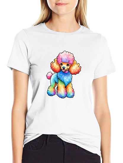 Rainbow Poodle Graphic Tee