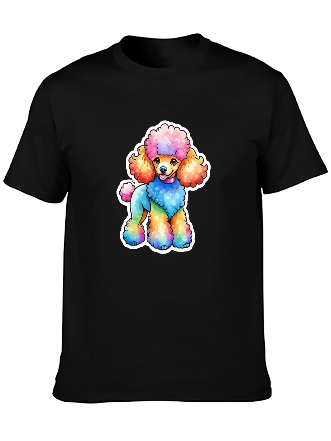 Rainbow Poodle Graphic Tee