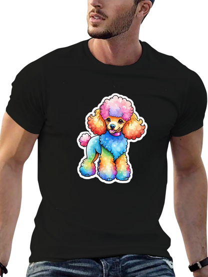 Rainbow Poodle Graphic Tee