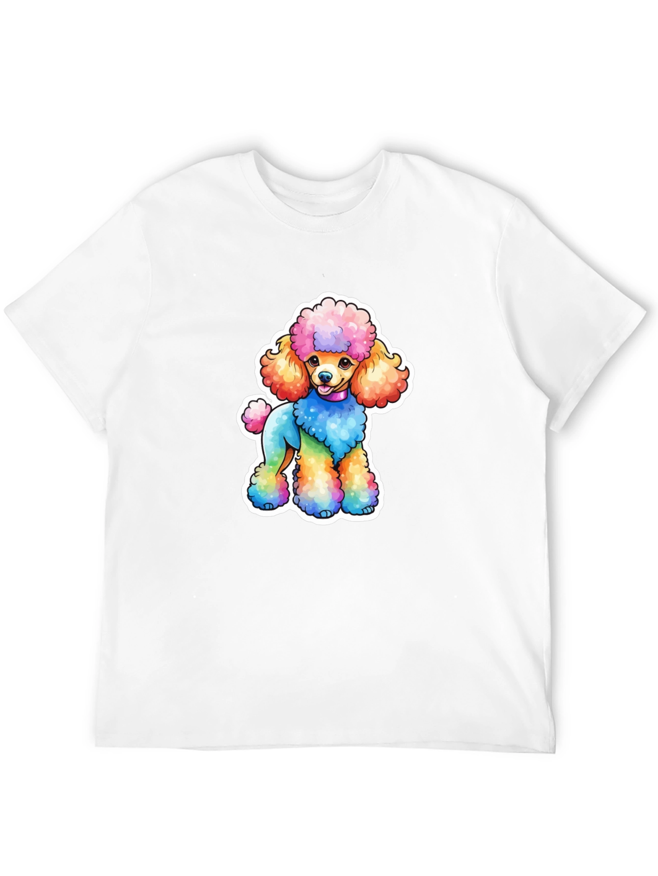 Rainbow Poodle Graphic Tee