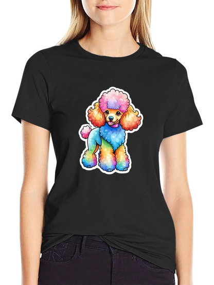 Rainbow Poodle Graphic Tee