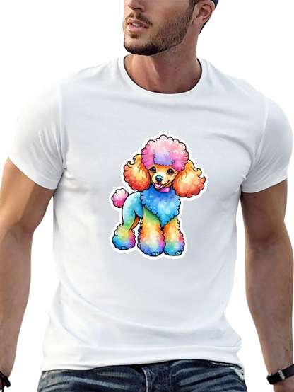 Rainbow Poodle Graphic Tee